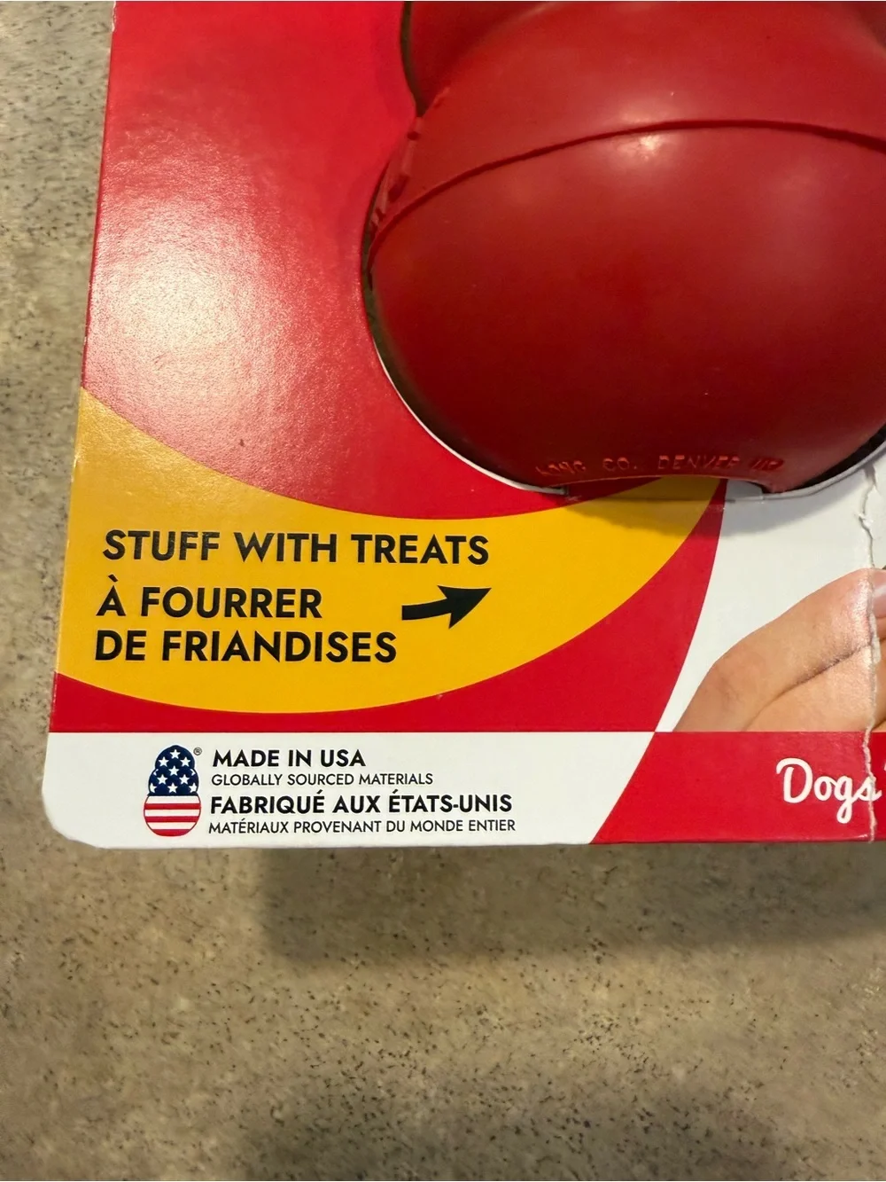 New KONG Classic Red Large Durable Natural Rubber Dog Chew Treat Toy NWT